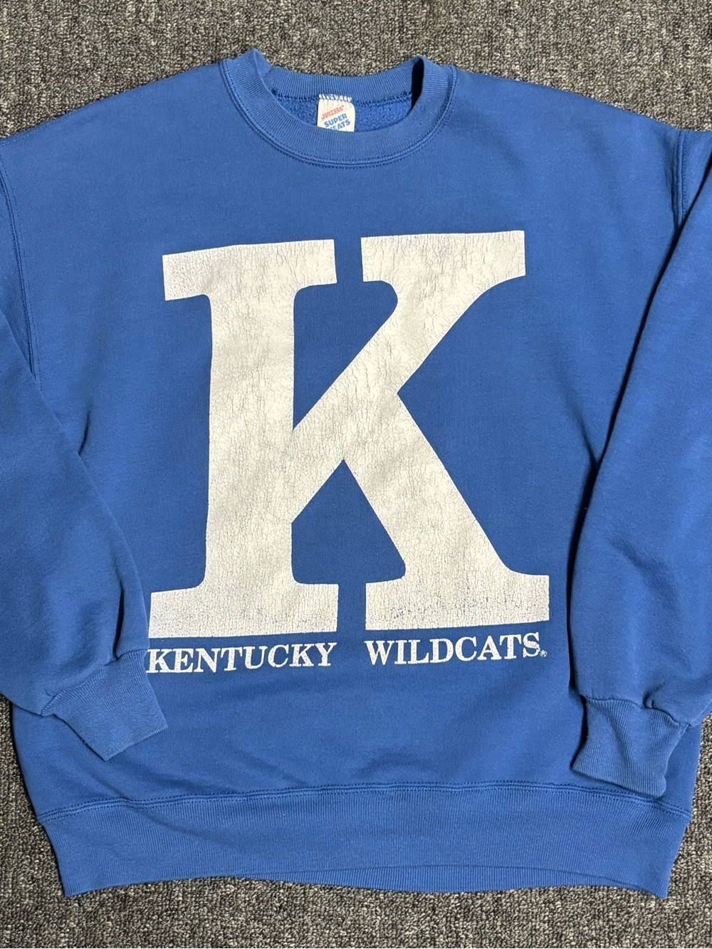 Vintage Jerzees Super Sweats Kentucky Wildcats Blue Crewneck Sweatshirt